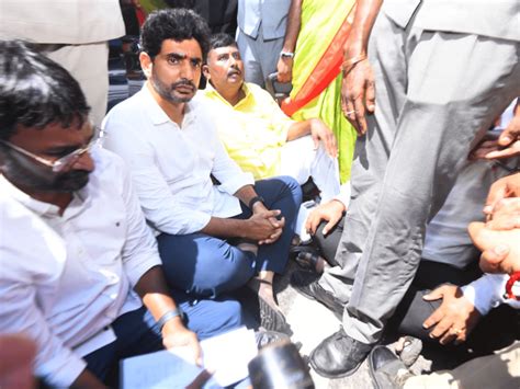 TDP leader Nara Lokesh stopped by police due to "law and order issue"