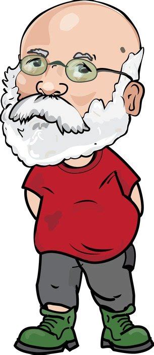 Old man as a cartoon character free image download