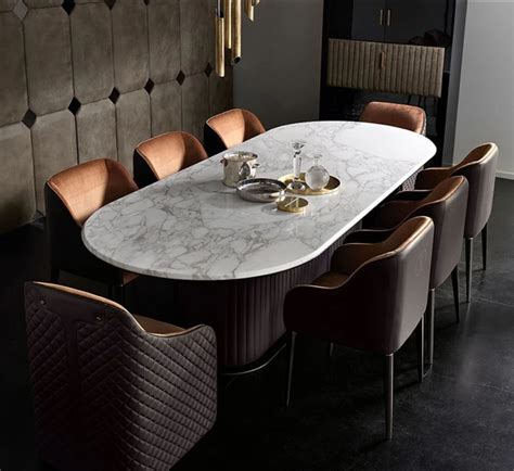 Luxury Dining Table Set with Granite