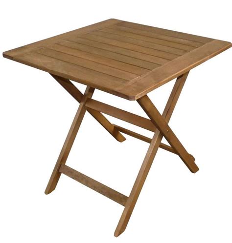 Mesa Plegable Reforzada 75x75cm De Eucalipto Con Impregnante | Fabrica ...