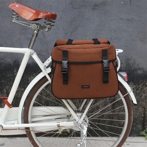 Tourbon Vintage Bicycle Pannier Bag Motorcycle Rear Rack Trunk Bike Backseat Luggage Double Bags ...