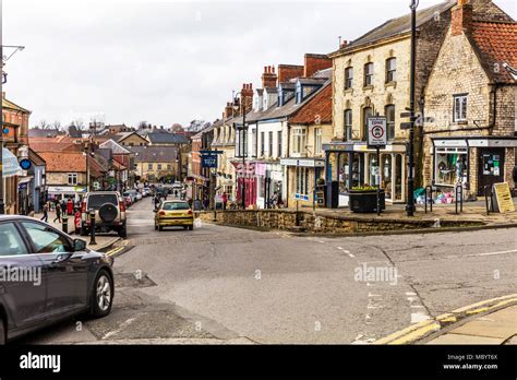 Pickering Town street shops North Yorkshire main road stores UK England, Pickering Town ...