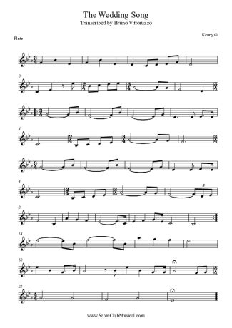 Kenny G - The Wedding Song - Sheet Music For Flute