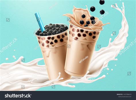 930 Milk Tea Splash Boba Images, Stock Photos & Vectors | Shutterstock