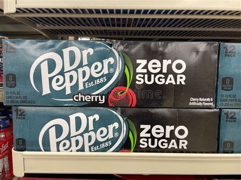 Grocery Store Dr Pepper Cherry Zero Sugar 12 Pack Editorial Photography ...