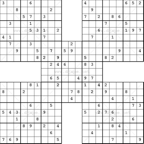 Samurai Sudoku Online | Free printable puzzles