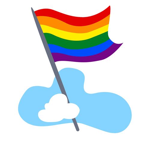 Rainbow flag in the sky. Pride month celebration. 23604749 Vector Art at Vecteezy