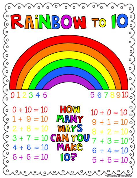 Rainbow Friends Of 10 Worksheet