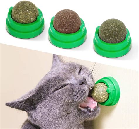 Buy Potaroma 3 Silvervine Catnip Balls, Edible Kitty Toys for Cats Lick, Safe Healthy Kitten ...