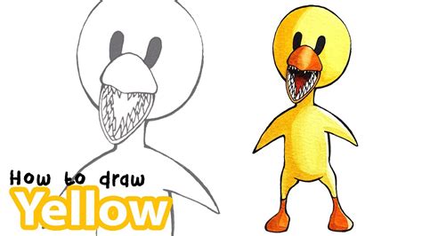 How to draw Yellow | Roblox Rainbow Friends - YouTube