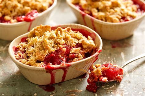 Apple, rhubarb and strawberry crumbles | Recipe | Strawberry recipes, Winter desserts, Pear recipes