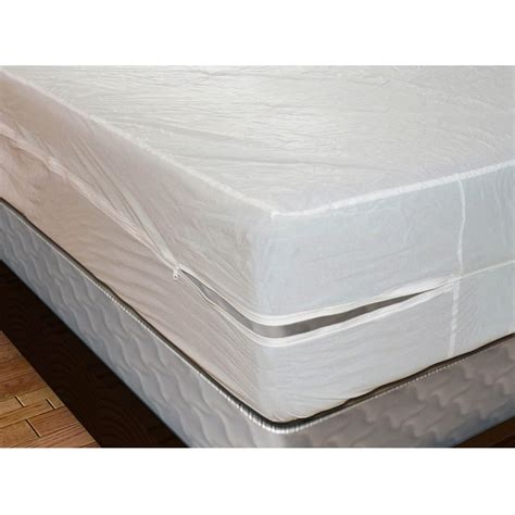 Plastic Mattress Protector Zippered (36 x 80) Waterproof Vinyl Mattress Cover, Heavy Duty ...