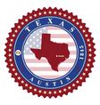 Texas tx state flag map Royalty Free Vector Image