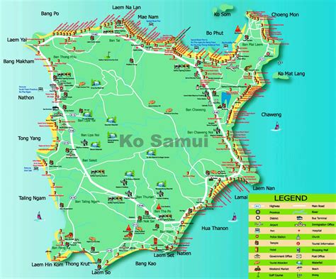 Koh Samui Hotel Map - Ontheworldmap.com