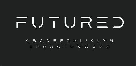 Futuristic Fonts Alphabet