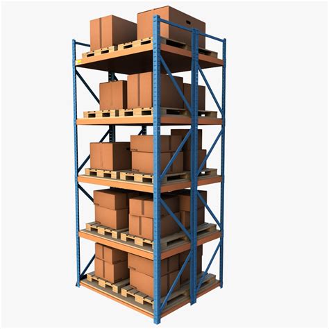 3d Model Warehouse Shelf