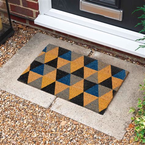 Door Mat Doormats Non Slip Natural Coir Welcome Indoor Outdoor Home Garden Mats | eBay