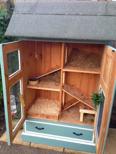 Rabbit hutch ideas made from repurposed furniture | The Owner-Builder Network