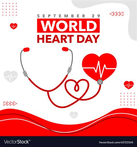 World heart day poster Royalty Free Vector Image