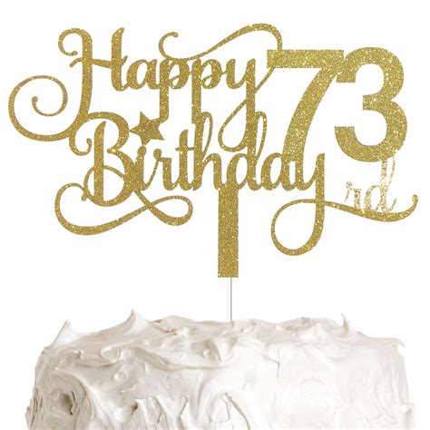 ALPHA K GG 73rd Birthday Cake Topper Happy 73rd Birthday Cake - Etsy