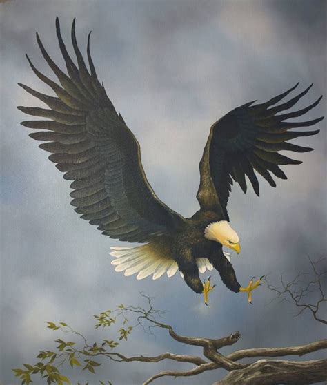 Saatchi Art is pleased to offer the painting, "American Bald Eagle," by Jerry Sauls, available ...