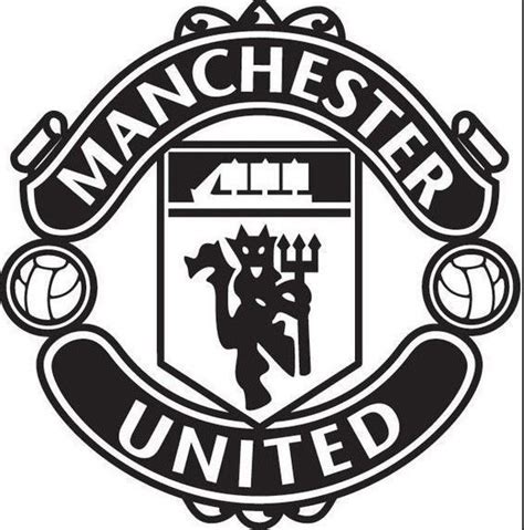 Manchester United Logo Black And White