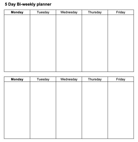 Weekly Time Planner Template 2023