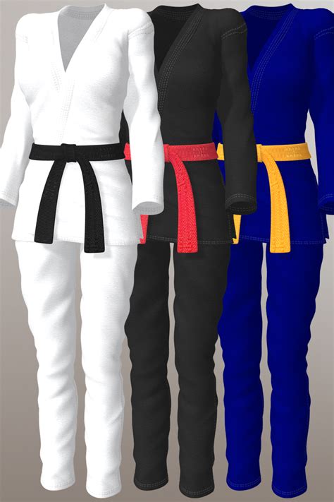 Karate Outfit 3D Figure Assets 3D-Age