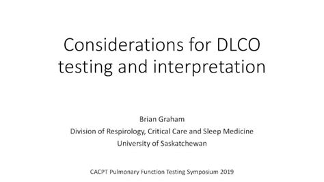 (PDF) Considerations for DLCO testing and interpretation · Graham - DLCO considerations 14/29 ...