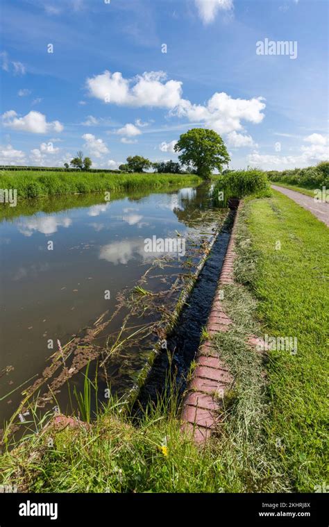 An overflow on the Bridgwater and Taunton Canal at Creech St Michael ...