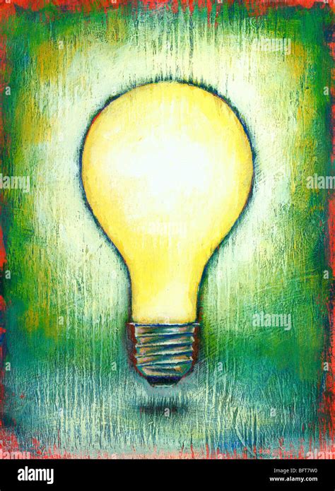 Painting of an Incandescent Lightbulb Stock Photo - Alamy