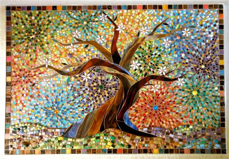 Tree of Life Card Spiritual Card Mosaic Art Eco-friendly - Etsy | Mosaic tree art, Mosaic art ...