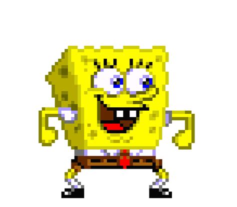 Transparent Pixel Spongebob