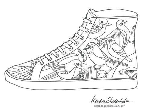 Nike Shoe Coloring Pages - Learny Kids