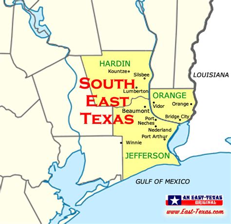 East Texas maps, maps of East Texas counties, list of Texas counties