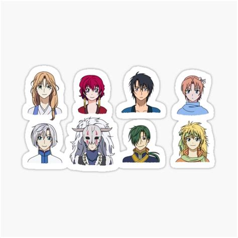 "akatsuki no yona all characters" Sticker by violetbubbles | Redbubble