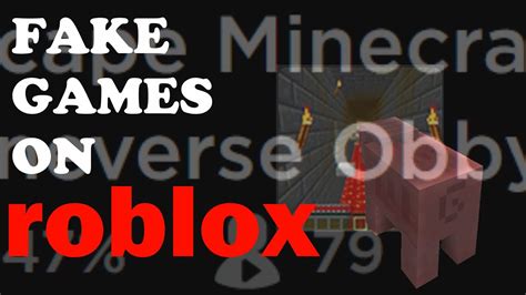 Fake Games On Roblox - YouTube