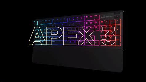 SteelSeries Apex 3 RGB Gaming Keyboard – 10-Zone RGB Illumination ...