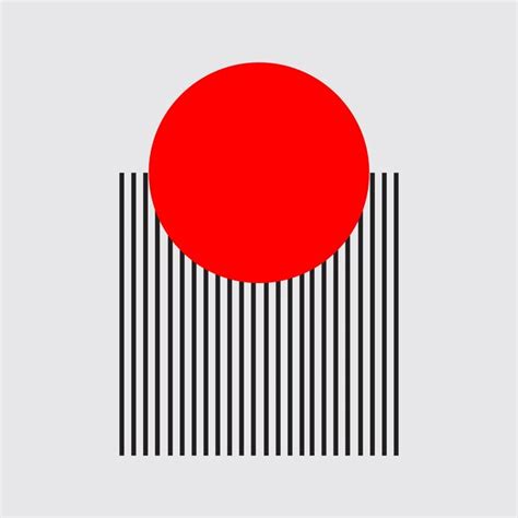 Premium Vector | Black and white barcode with red sun on gray background vector illustration