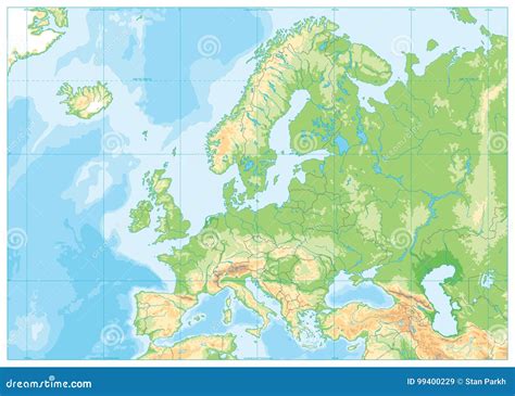 Blank Physical Map Of Europe