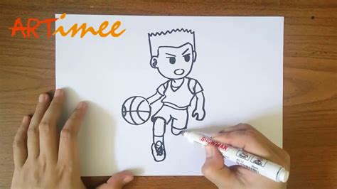 How to Draw a Basketball Player ( Step by Step ) - YouTube