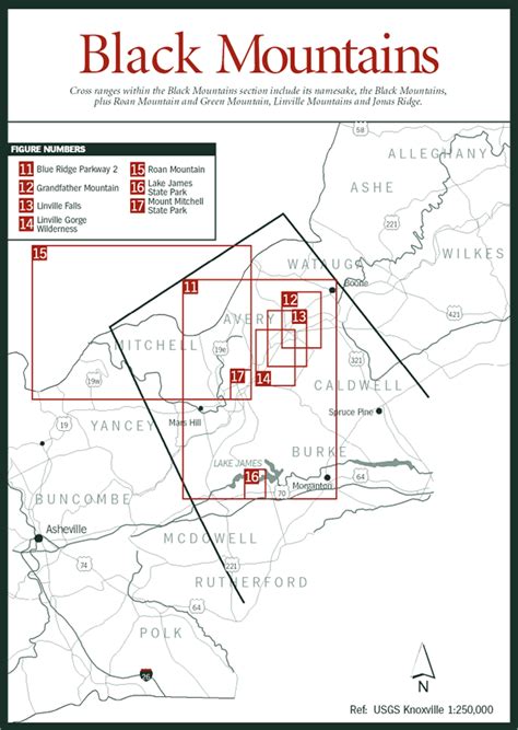 Sherpa Guides | North Carolina | Mountains | Black Mountains Map