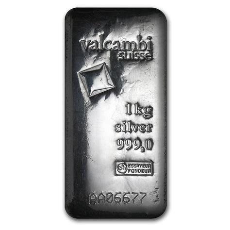 Silver Valcambi Suisse Cast Bar - 1 kg | Silver Bullion Malaysia