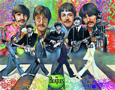 Beatles Fan Art Digital Art by David Luebbert - Fine Art America