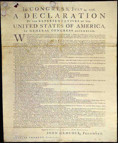 Printable Declaration Of Independence