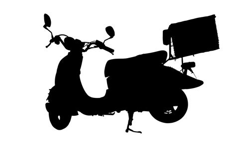 Silhouette Black, Scooter, Clipart Free Stock Photo - Public Domain Pictures