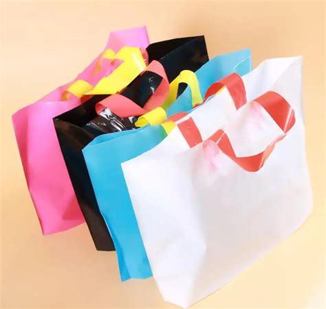 Custom Plastic Shopping Bags With Handles Clothes Packaging Gift Bag Shopping Bags(500pcs logo ...