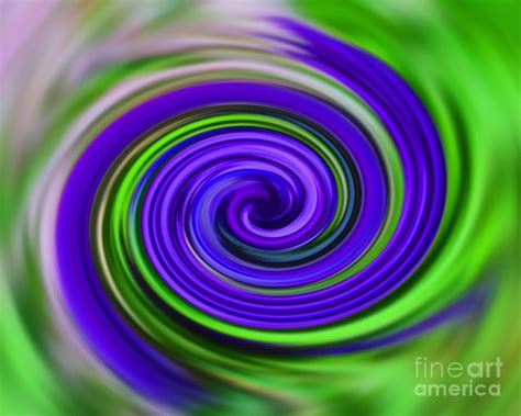 Purple And Green Swirls Digital Art by Smilin Eyes Treasures