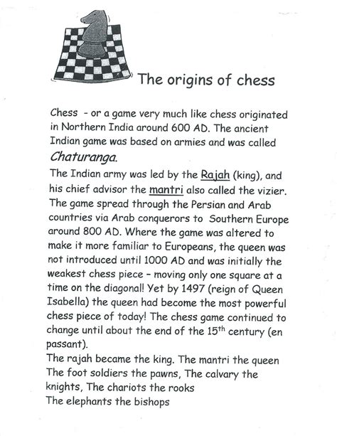 History of Chess Origins – Excellent Chess