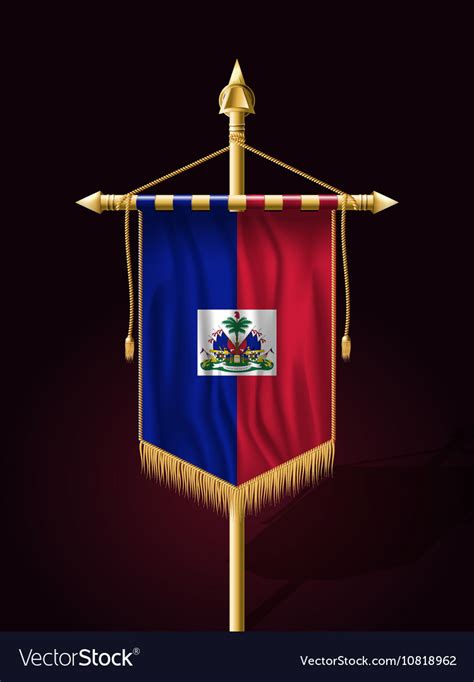 Flag of haiti festive vertical banner Royalty Free Vector